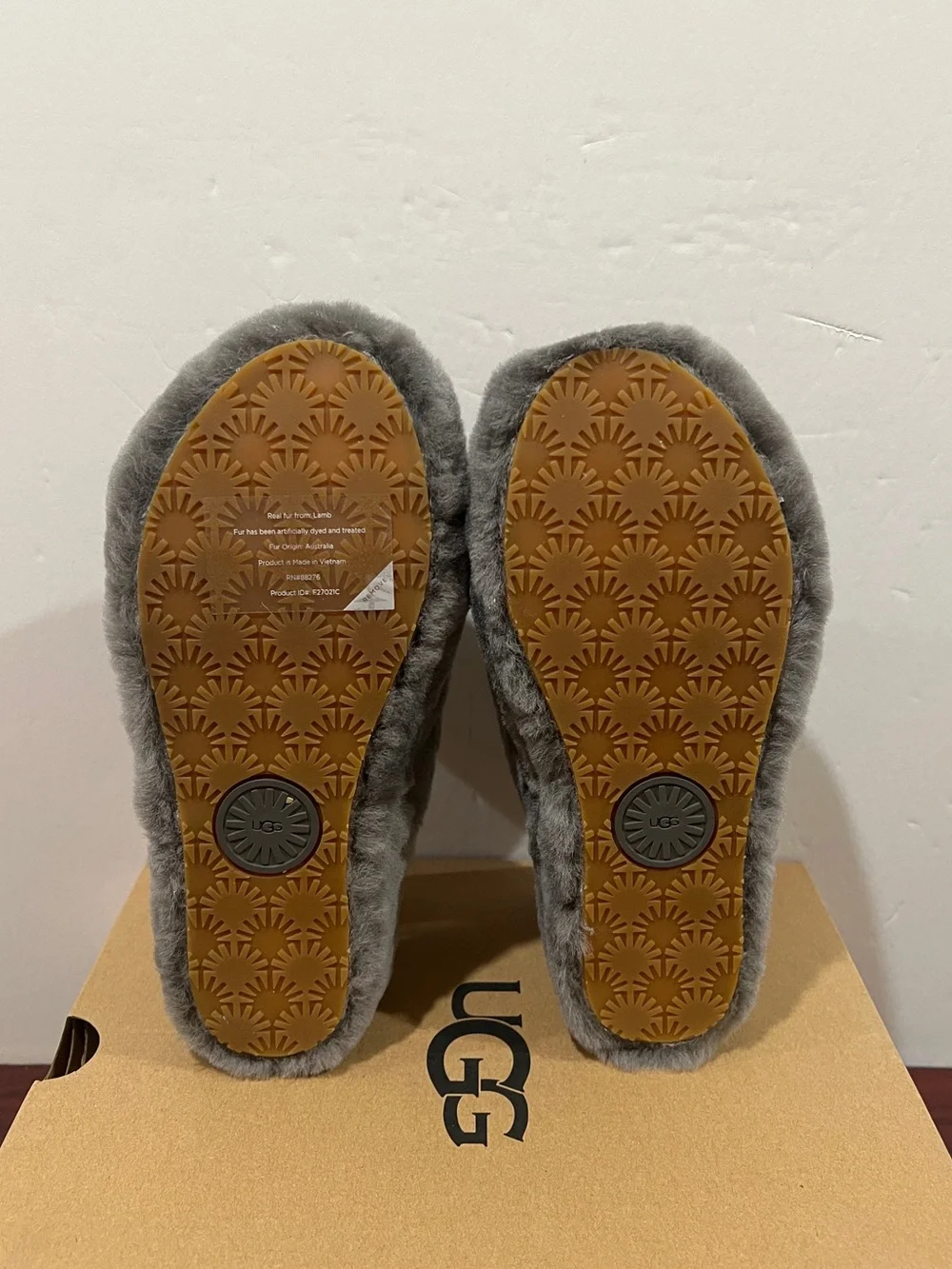 Ugg Fluff Yeah Slide, 1095119, Charcoal Grey